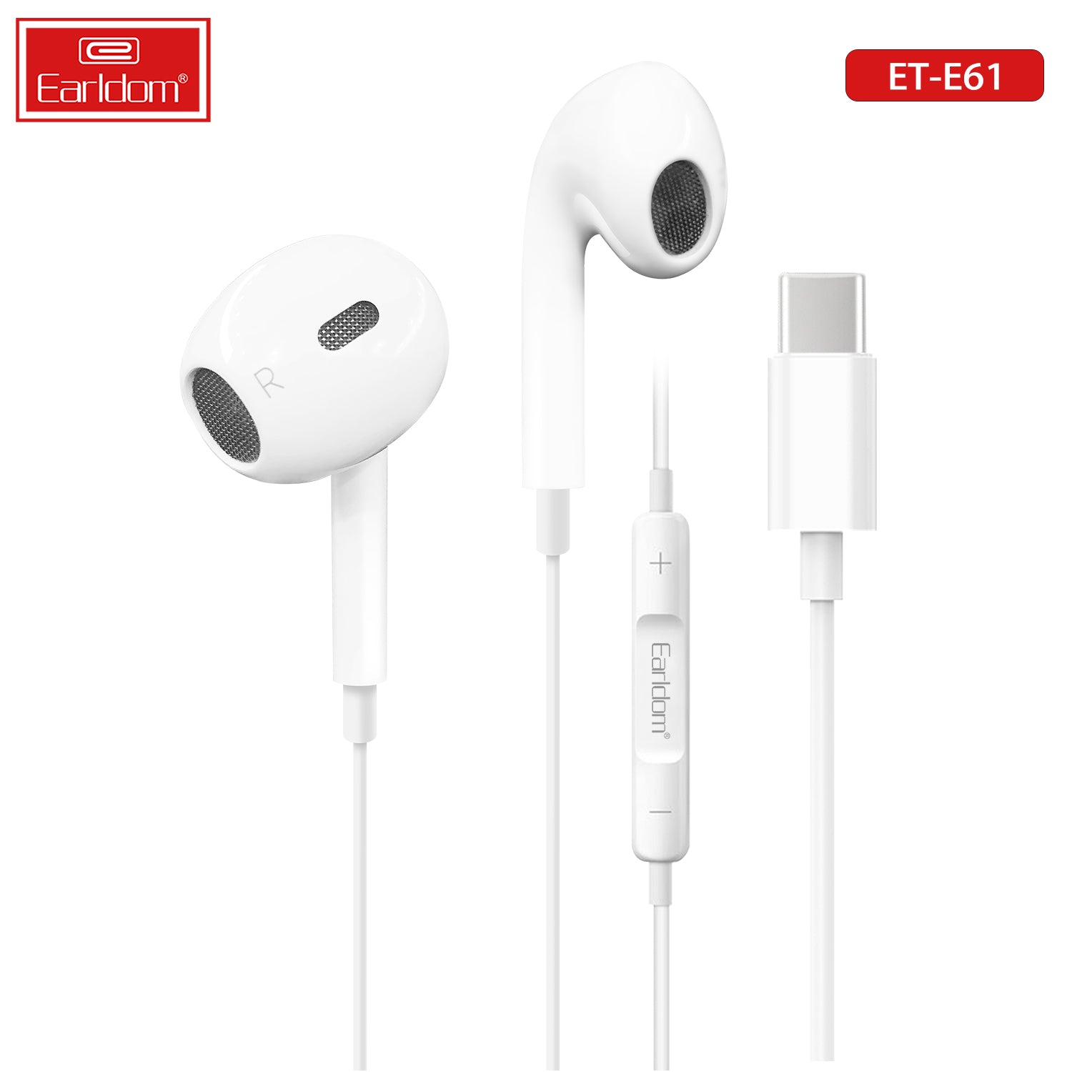 Earldom E61 USB Type C Handsfree Earphone For Samsung Huawei Google Pixal Earldom E61 USB Type C Handsfree Earphone For Samsung Huawei Google Pixal